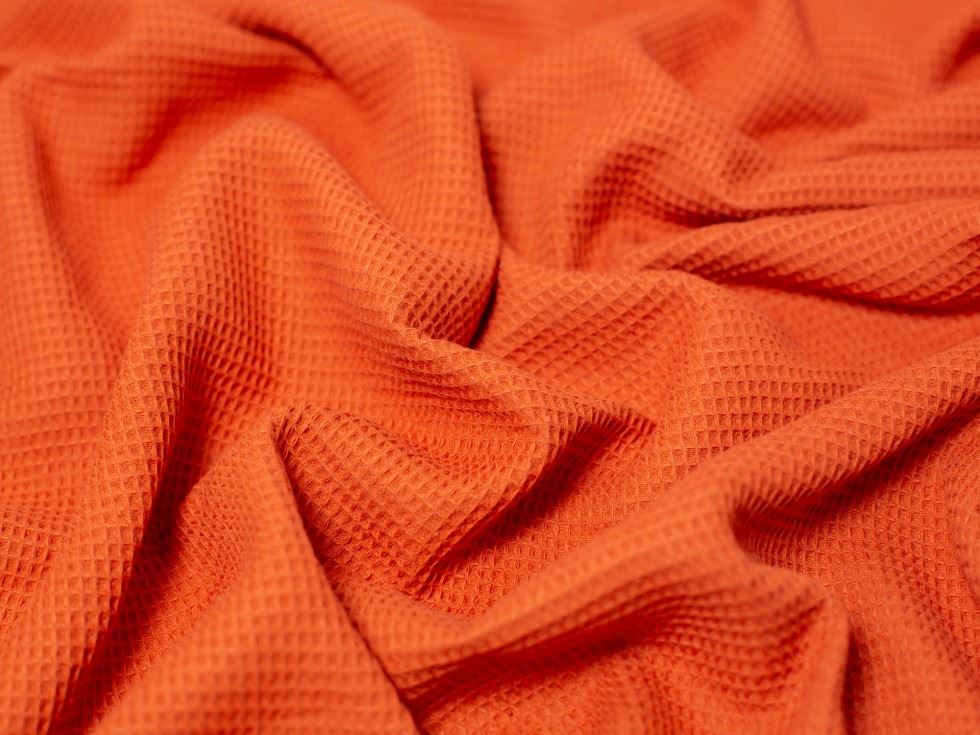 Minerva Core Range Rust Small Cotton Waffle Fabric