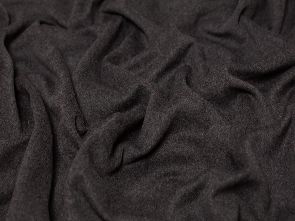 Minerva Core Range Charcoal Grey Luxury Cashmere Wool Coating Fabric