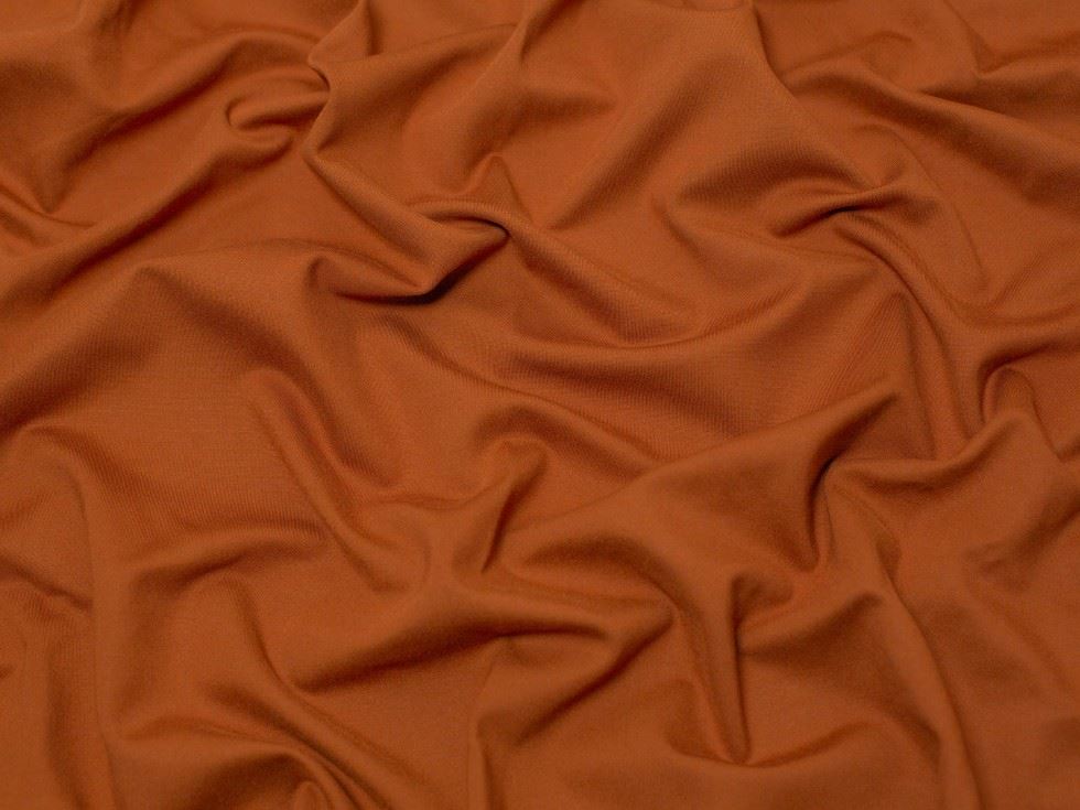 Minerva Core Range Terracotta Heavy Ponte Roma Double Stretch Knit Fabric
