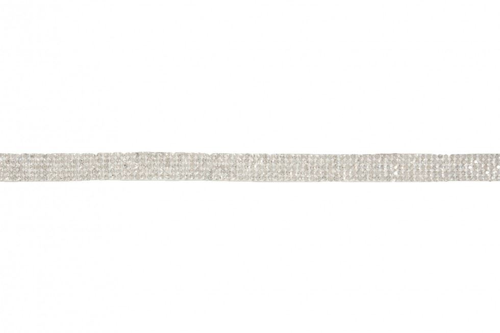 Essential Trimmings Ivory Iron On Diamante Trim
