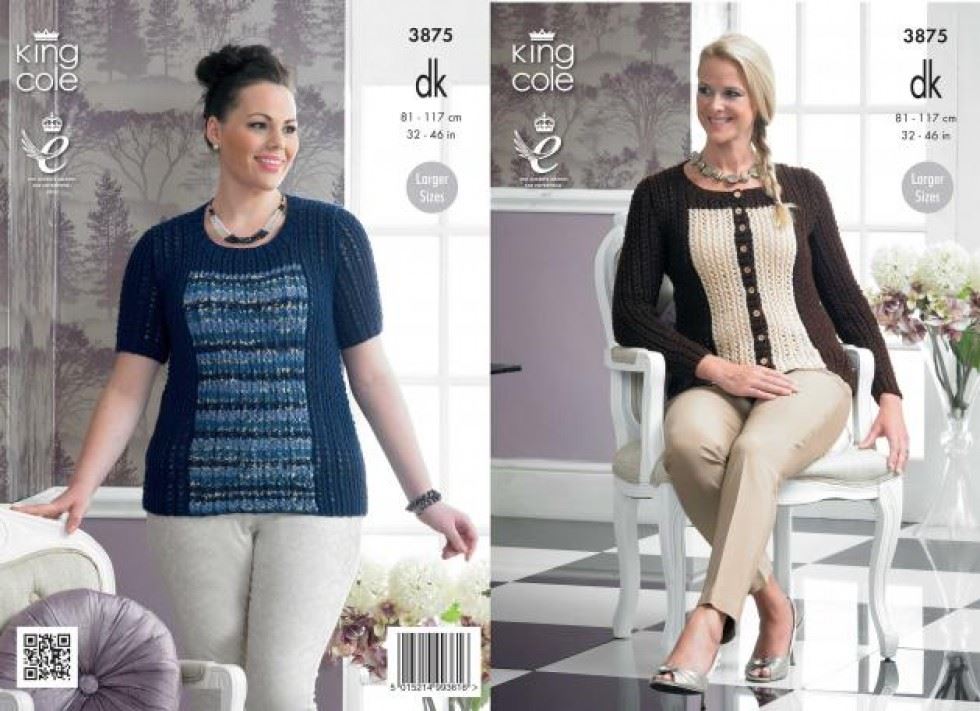 Minerva Merino Knitting Pattern 3875 King Cole Kcp-3875