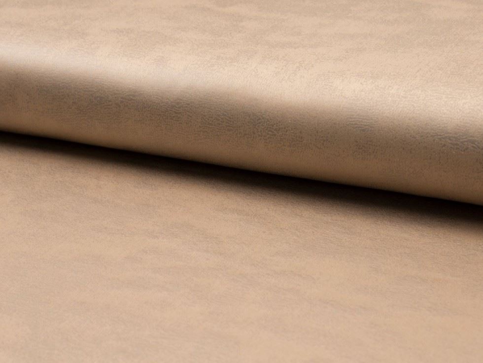 Camel Deadstock Foil Stretch Woven Faux Suede Fabric