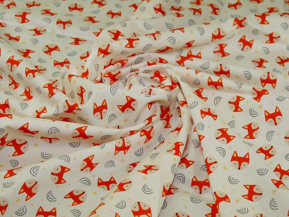 Rose And Hubble Ivory 100% Cotton Poplin Fabric