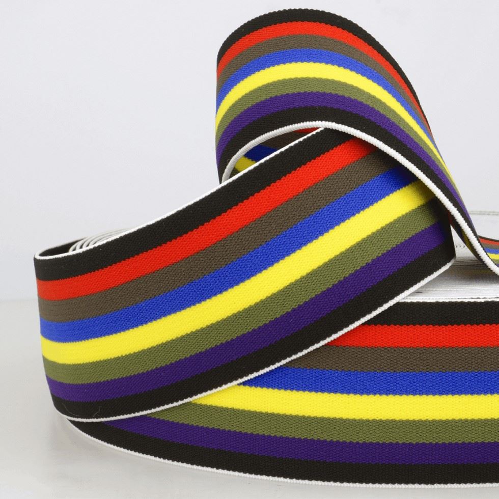 Stephanoise Stripe Flat Elastic Multicoloured