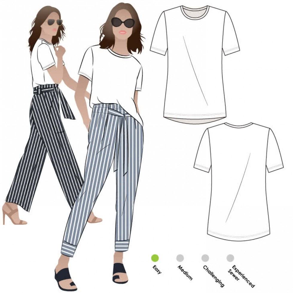 Style Arc Paper Sewing Pattern Gem Tee