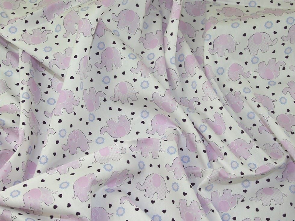 Rose and Hubble 100% Cotton Poplin Fabric Pink