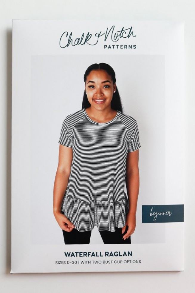 Chalk and Notch Paper Sewing Pattern Waterfall Raglan
 