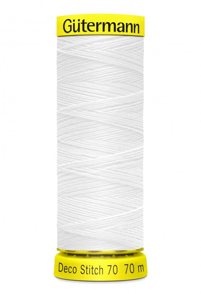 Gutermann 800 White Deco Stitch 70 Thread