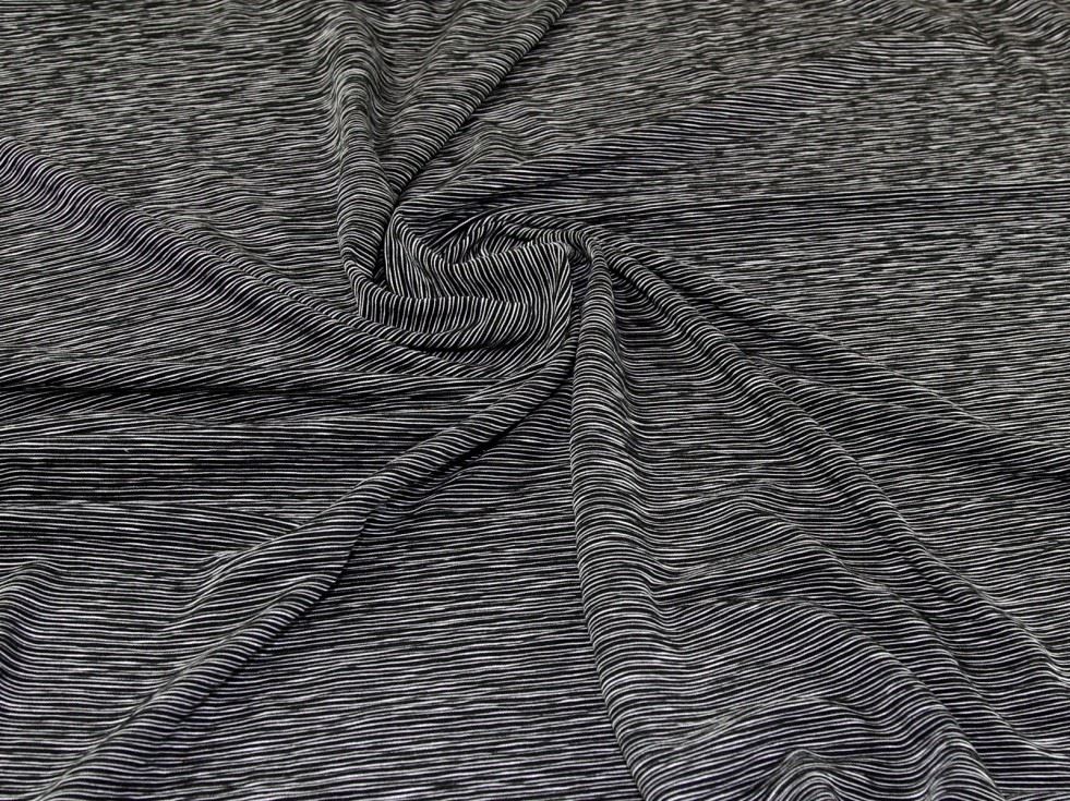 Black & White Deadstock Textured Stretch Knit Fabric