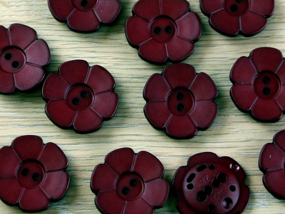 Dill Wine Flower Plastic Buttons (Value Pack)