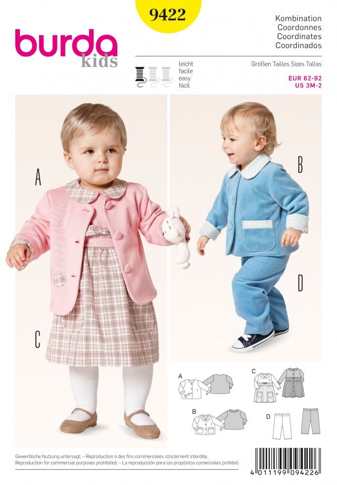 Burda Paper Sewing Pattern 9422
 