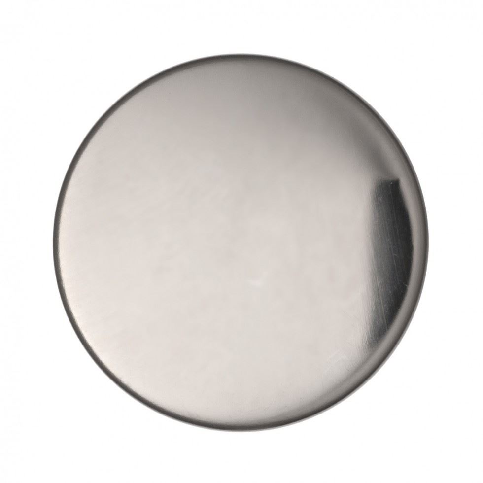 Hemline Plain Round Buttons Silver