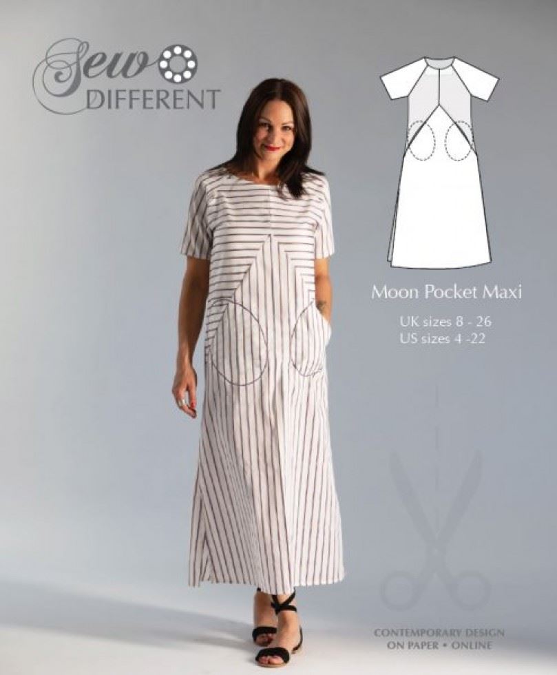 Sew Different Paper Sewing Pattern Moon Pocket Dress
 