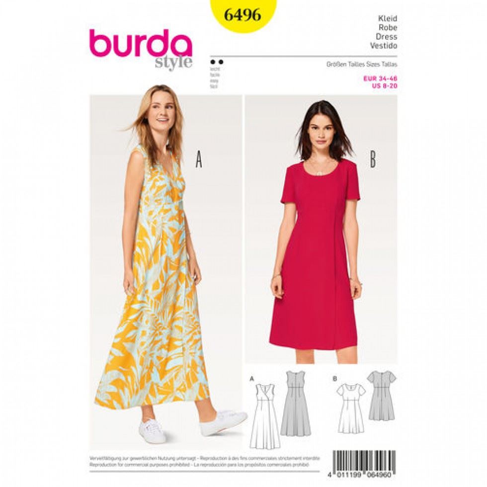 Burda Paper Sewing Pattern 6496
 