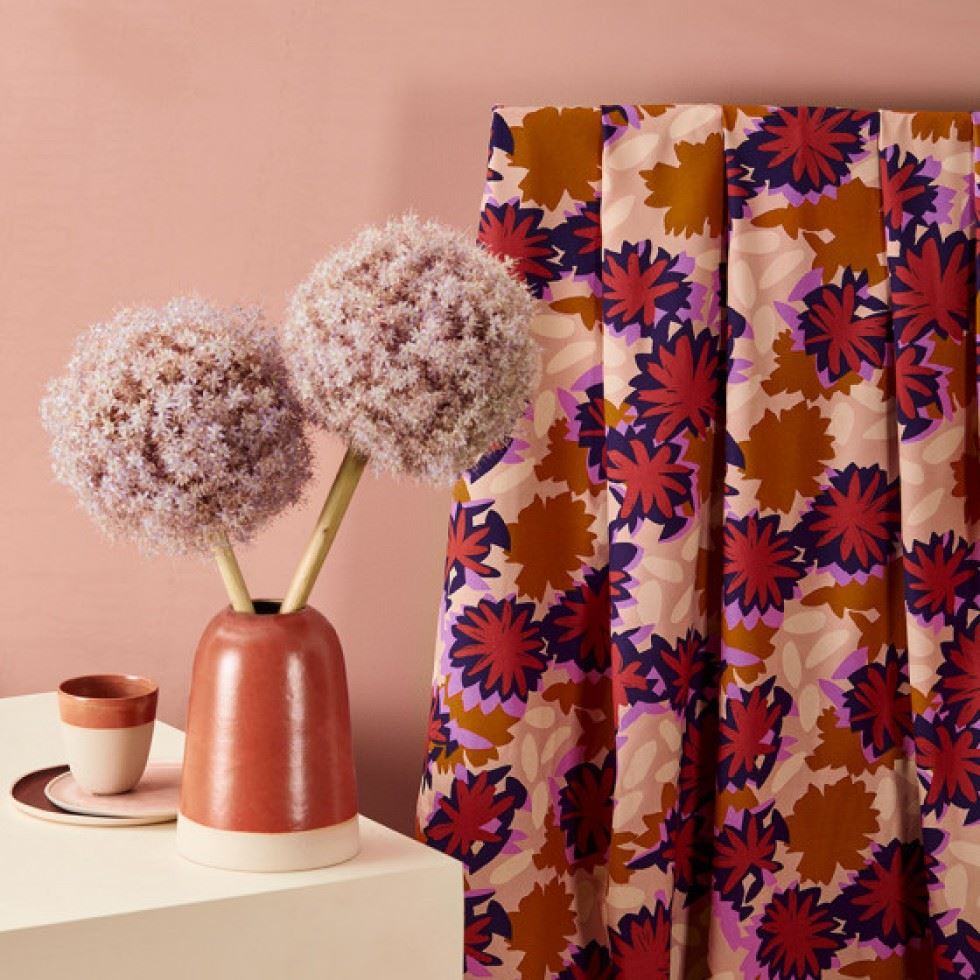 Atelier Brunette Waterlily Viscose Crepe Fabric Maple