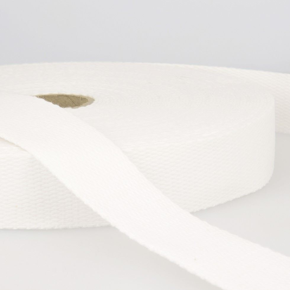 Stephanoise Cotton Webbing White