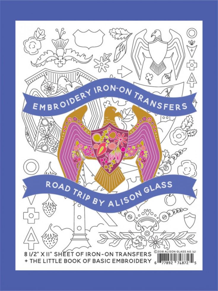 Alison Glass Embroidery Transfers Road Trip
 