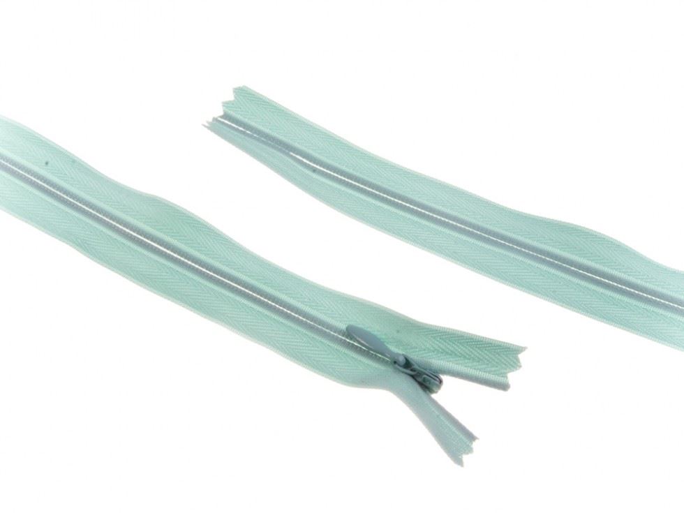 Pale Green Concealed Invisible Closed End Zips
