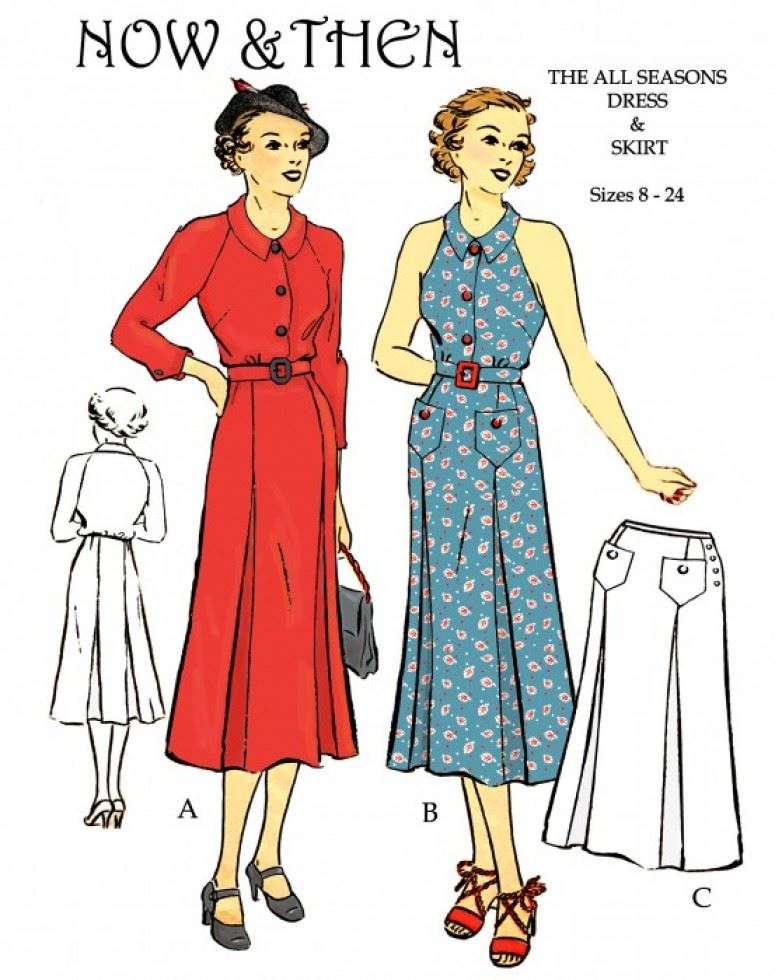 Now And Then Patterns Sewing Pattern The All Seasons Dress & Skirt