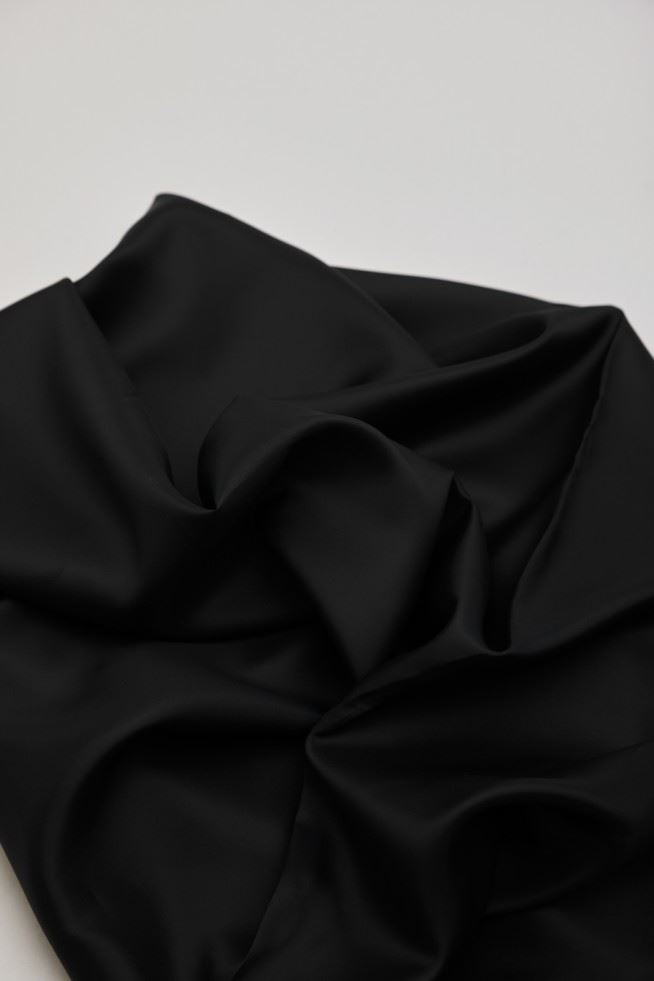 Mind The Maker Black Viscose Plain Lining Fabric