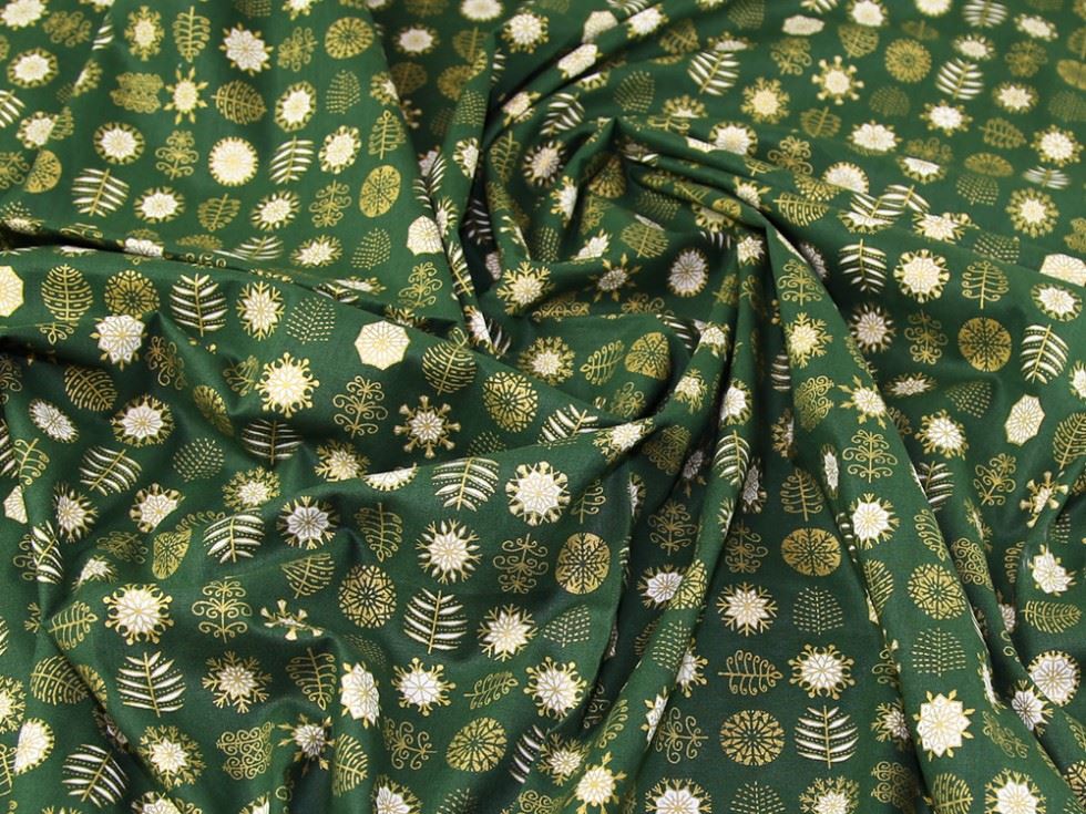 Green Deadstock 100% Cotton Fabric