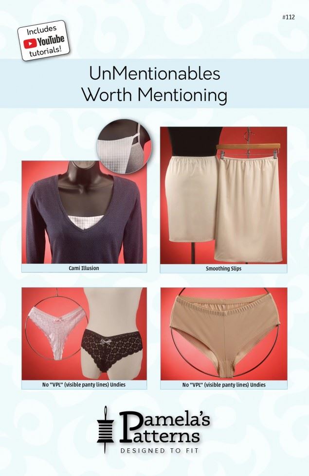 Pamelas Patterns Paper Sewing Pattern UnMentionables Worth Mentioning
 