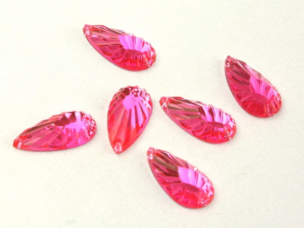 Teardrop Acrylic Jewels Pale Pink
 