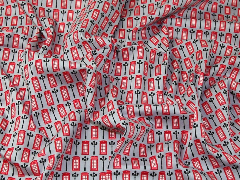 John Louden Silver 100% Cotton Poplin Fabric