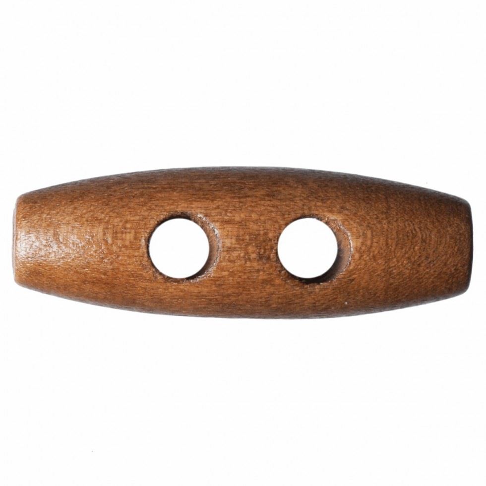 Hemline Dark Natural Wood Toggles