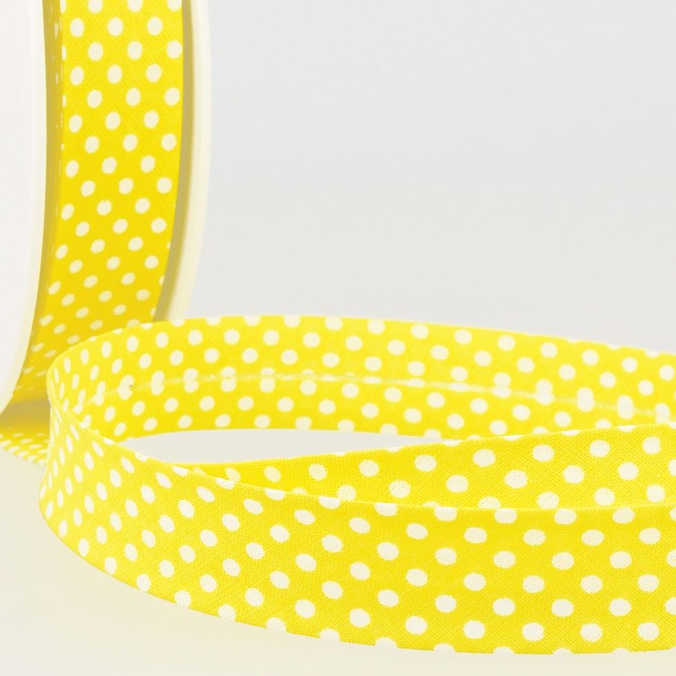 Stephanoise Dotty Bias Binding Tape Yellow
 