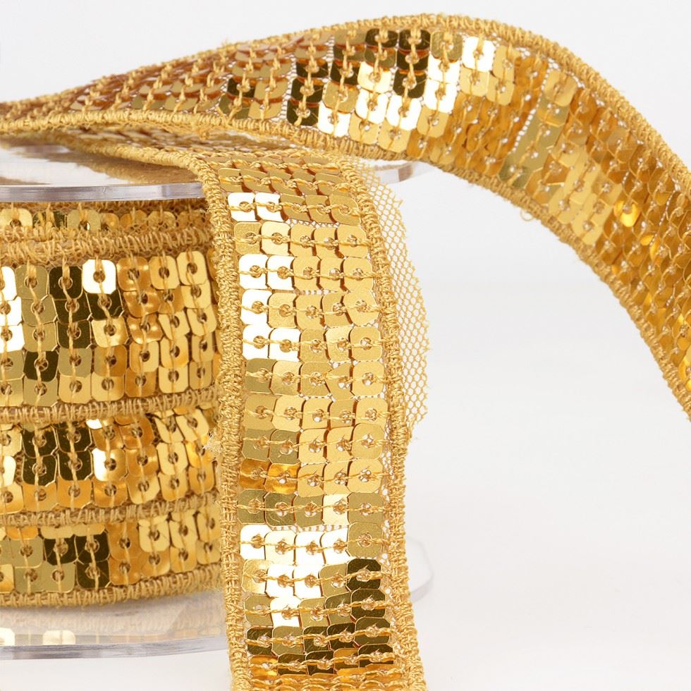 Stephanoise Sequin Trim Brown
 