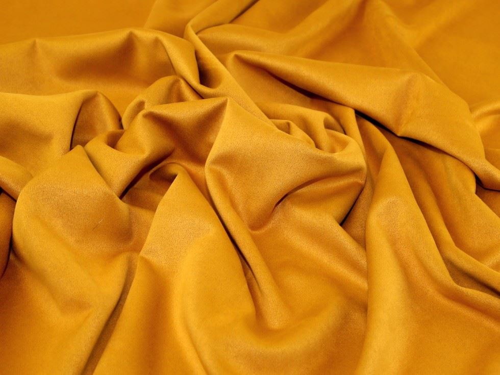 John Louden Ochre Suede Scuba Stretch Knit Fabric