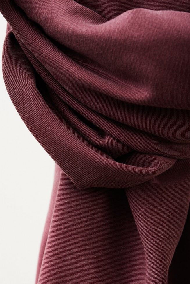 Meet Milk Maroon Stretch Woven Tencel Lyocell Twill Fabric