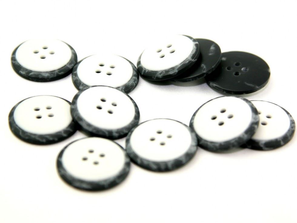 Dill White Two Toned Buttons (Value Pack)