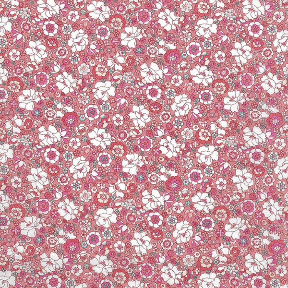 Kokka Pink Cotton Lawn Fabric