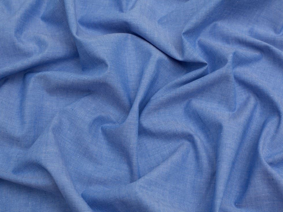 Yarn Dyed Cotton Chambray Fabric 144cm / 57" Wide - per metre - Picture 1 of 10