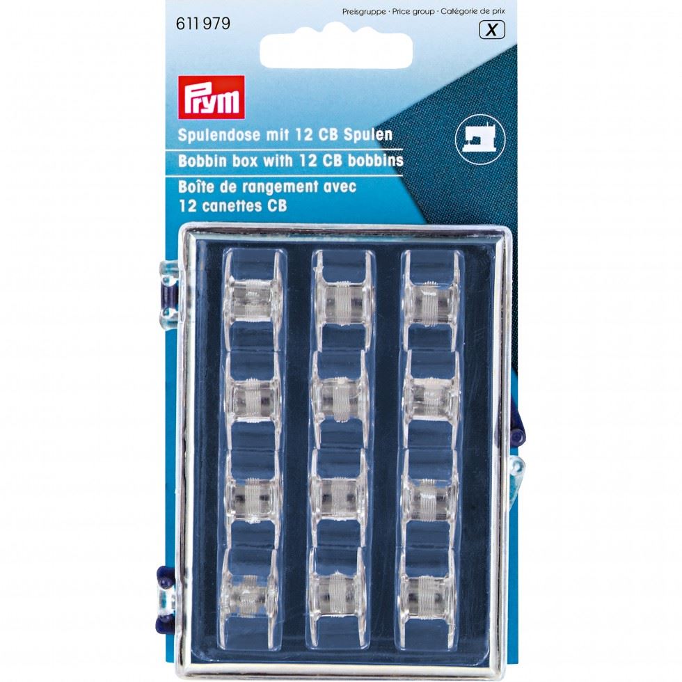Prym Bobbin Box & Plastic Bobbins