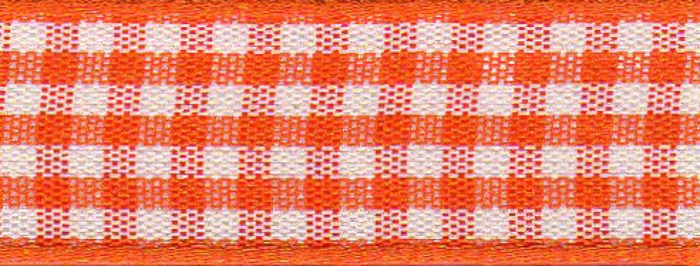 Berisfords 42 Orange Delight Gingham Ribbon (Value Roll)