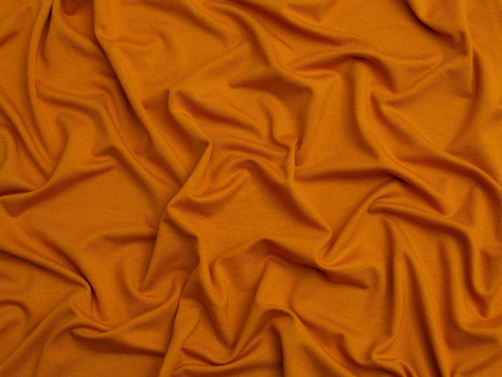Ochre Ecovero Viscose Jersey Stretch Knit Fabric