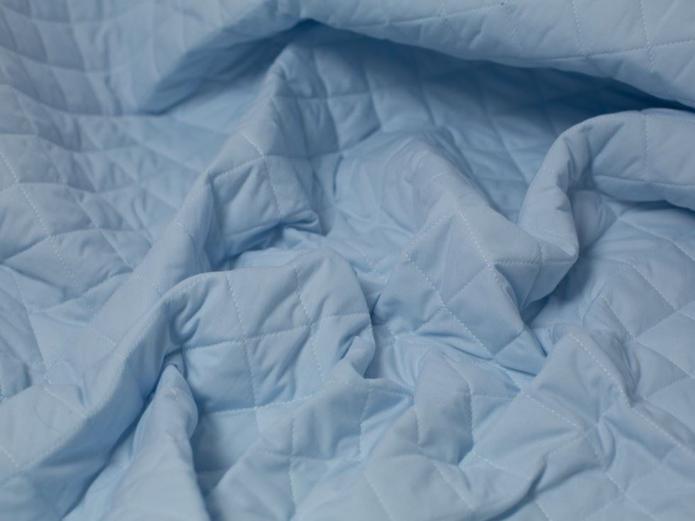 Minerva Core Range Light Blue Quilted Polycotton Fabric