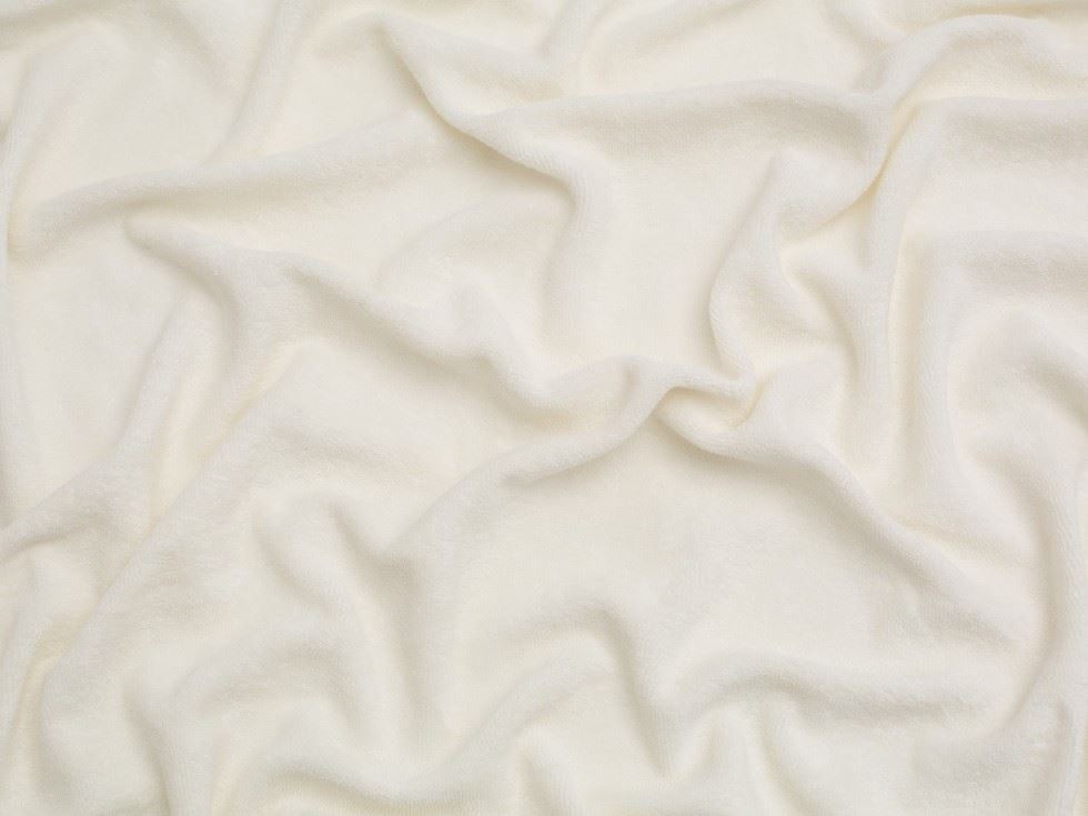 Minerva Core Range Ivory One Sided Cotton Towelling Fabric