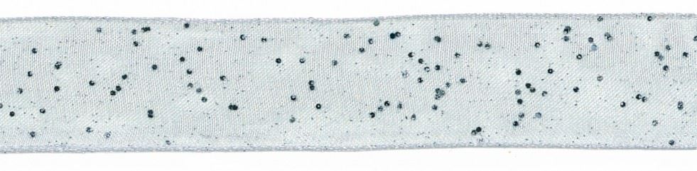 Berisfords 1 White Random Glitter Ribbon