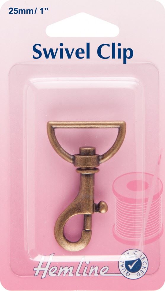 Hemline Bronze Swivel Clip Fasteners