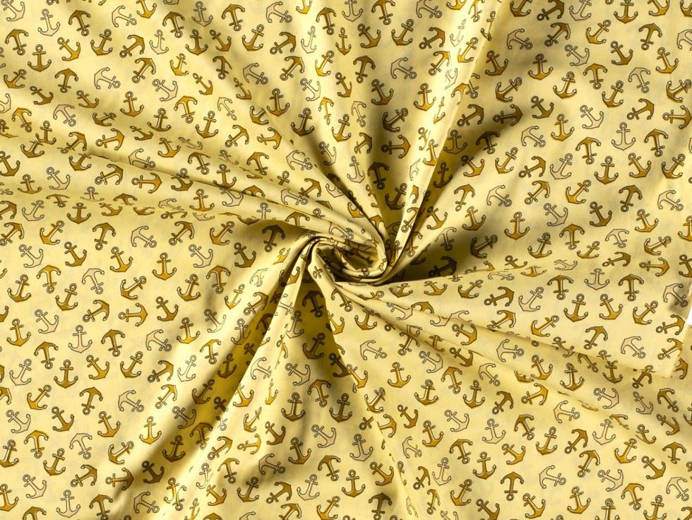 100% Cotton Poplin Fabric Ochre
 
