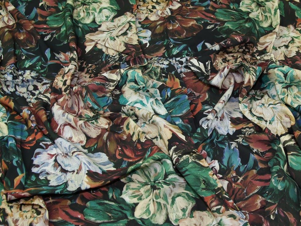 Lady Mcelroy Multicoloured Viscose Challis Fabric