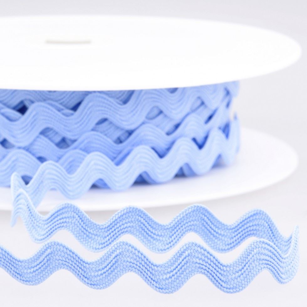 Stephanoise Sky Blue Ric Rac Trim