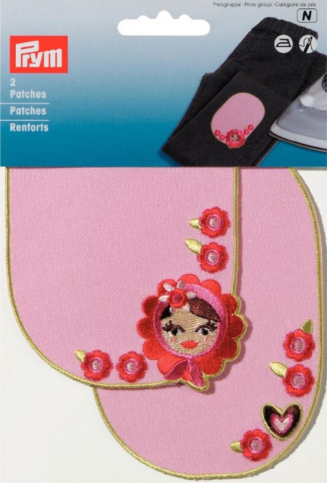 Prym Hearts Flowers Dolls Patches Multicoloured