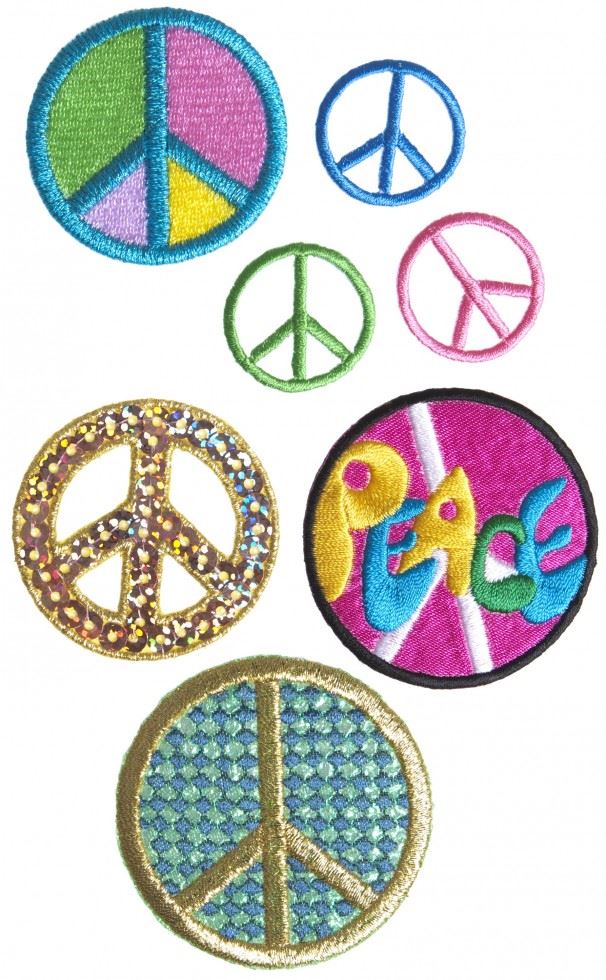 Simplicity Patch Motifs Peace Signs
 