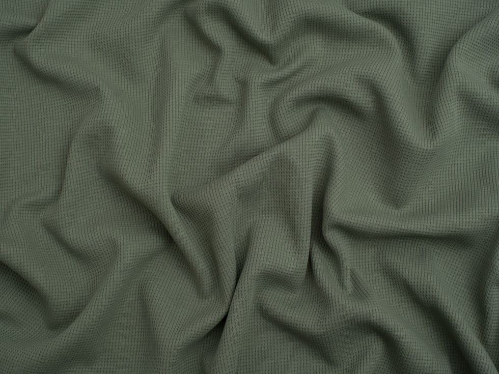 Minerva Core Range Mini Waffle Textured Stretch Knit Fabric Mint Green
 