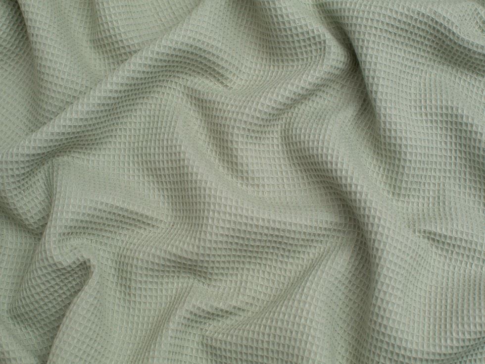 Minerva Core Range Pastel Green Small Cotton Waffle Fabric